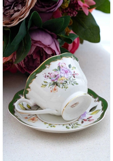 Acar Syt6065 Clara Çiçekli Çay Fincan Takımı 6 Lı Çok Renkli
