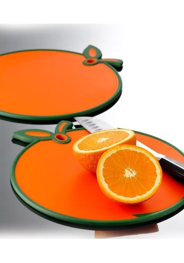 Portakal Figürlü Kaydırmaz Kesme Tahtası Doğrama Panosu