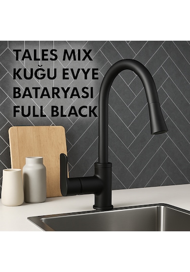 Tales Mix Kuğu Evye Bataryası Full Black Siyah