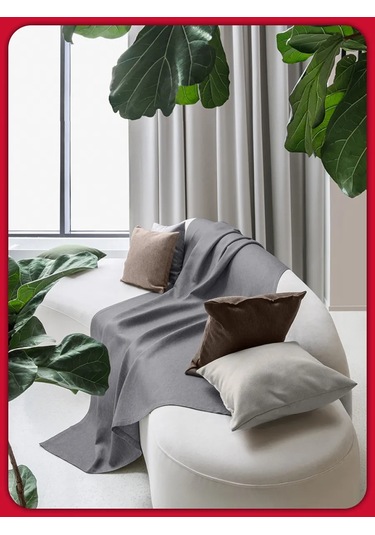 Loveme Yatak Örtüsü 200x220 Dokuslu Kumaş 59429832 Gri