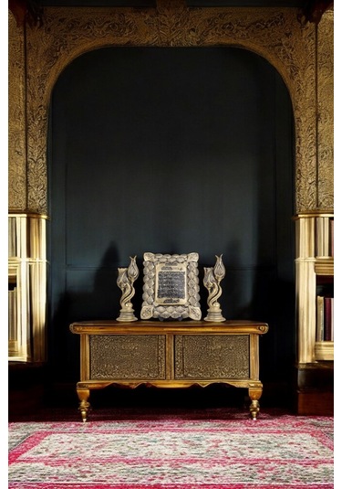 Ayetel Kürsi Ve Lale Dekoratif Polyester Biblolar