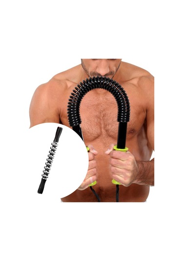 Suntek Masaj Silindiri Manuel Kas Aleti Sırt, Baldır, Bacak Siyah