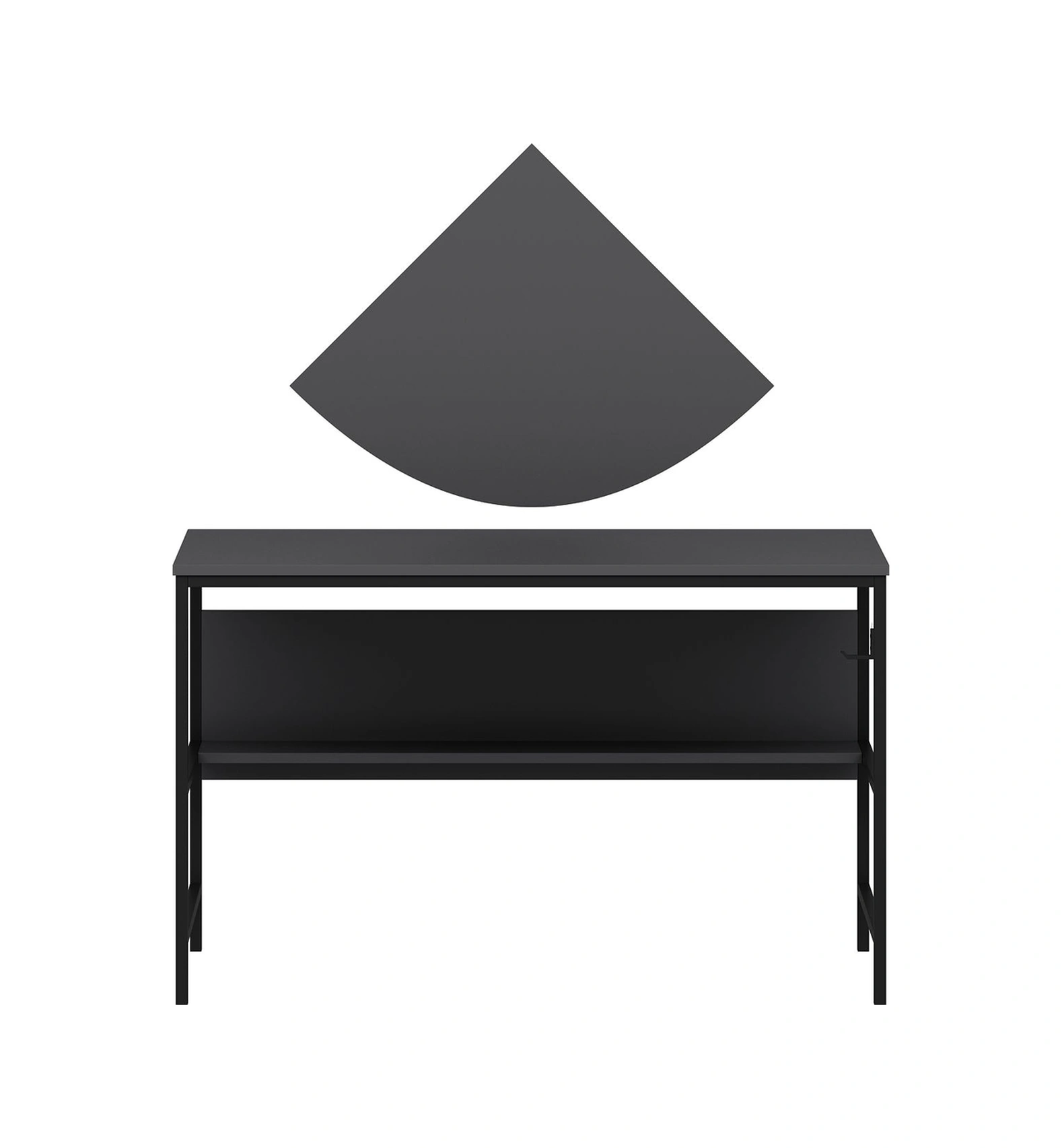 Minar Greta Çalışma Masası Modül1 - Antrasit Siyah