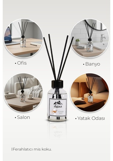 Çankırı Tuzu Bambu Çubuklu Oda Kokusu 110 Ml Red Diffuser Ortam Kokusu Ferahlatıcı