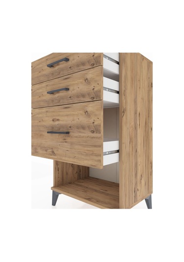 Hyperion Komodin 3 Çekmeceli 60x44x106 Çam-çam Çam