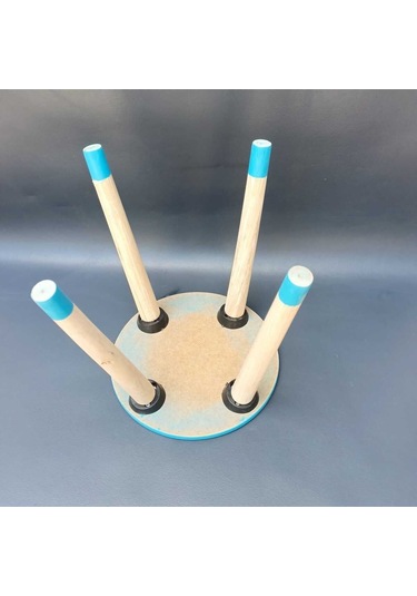 Na Neşeli Ahşap Ahşap Çocuk Taburesi. Çocuk Sandalyesi. Çalışma Masası .renkli Çocuk Odası Sehpa Çiçeklik Ev Dekoru Açık Mavi