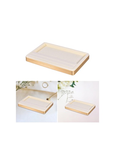 Homyl Takı Teşhir Organizatör Tutucu Küpe Yüzük Saklama Bej Bej