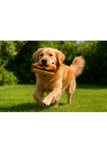 Runaway Sesli Köpek Oyuncağı - Dayanıklı Hot Dog Vinil