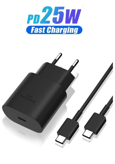 Samsung Galaxy A71 A72 A73 Uyumlu 25w Type-c Hızlı Şarj Aleti Seti 0