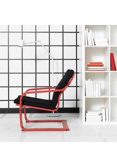 Sallanan Koltuk, Kırmızı-vissle Siyah, Alçak Arkalıklı Siyah