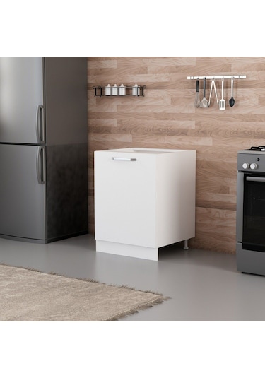 Minar Mutfak Alt Modül 1k1r 60cm Dolap Beyaz - B1