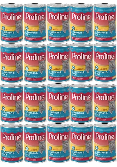 Pro Line Somonlu ve Alabalıklı Yetişkin Kedi Konservesi 20 x 400 G