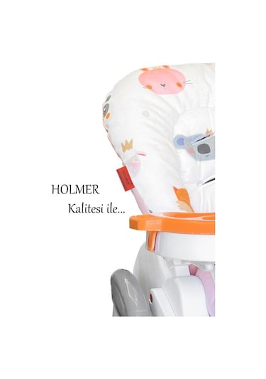 HOLMER Leke Tutmaz Organik Mama Sandalyesi Minderi & Kılıfı Max-T