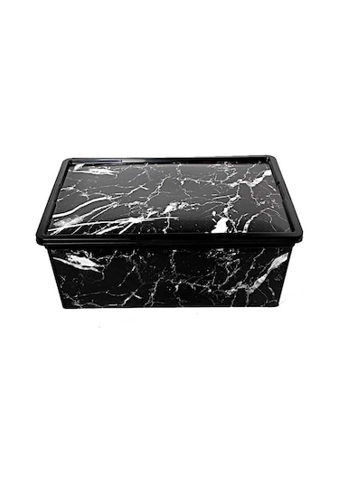 Trend Box Black Marble- Dekoratif Saklama Kutusu 10 Litre