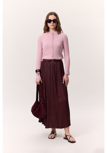 Crush Saten Etek Bordo Bordo