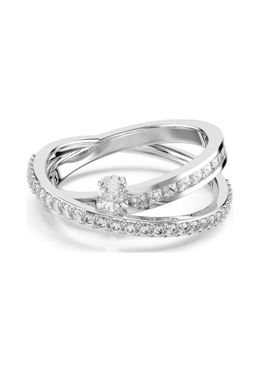 5691232 Swarovski Yüzük Hyperbola:rıng 2 Row Whıte/rhs 60 Çok Renkli