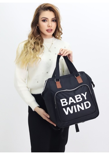 Termal Bölmeli Anne Bebek Bakım Çantası Omuz Askılı Bebek Arabası Uyumlu Geniş Hacimli Omuz Çantası Siyah
