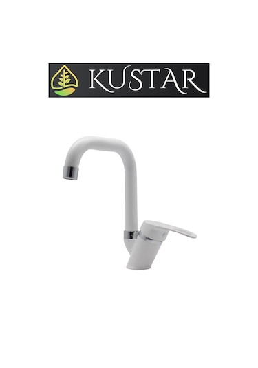 Kustar Oviedo Mix Aç Kapa Kısa Banyo Lavabo Bataryası Beyaz