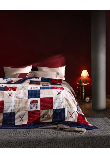 Chevalz Çift Kişilik Welsoft Baskılı Battaniye - Mavi/kırmızı 8684427292235 Mavi