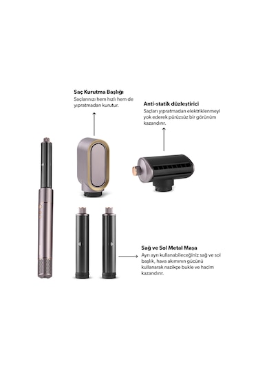 Homend Harmony 4606h Saç Kurutma Ve Şekillendirme Seti Mor Mor