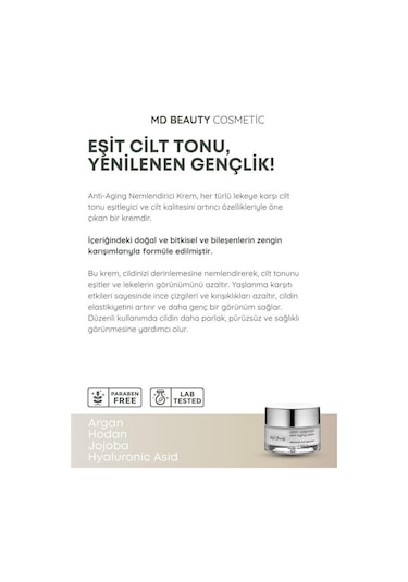 Md Beauty Anti-Aging Ve Leke Karşıtı Nemlendirici Krem 50 ML