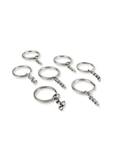 Anahtarlık Halkası Metal 5 Cm Gümüş 50 Adet