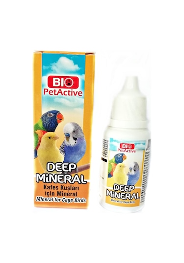 Bio Petactive Papağan Kanarya Muhabbet Kuşu Kuş Vitamini Mineral 30 ML