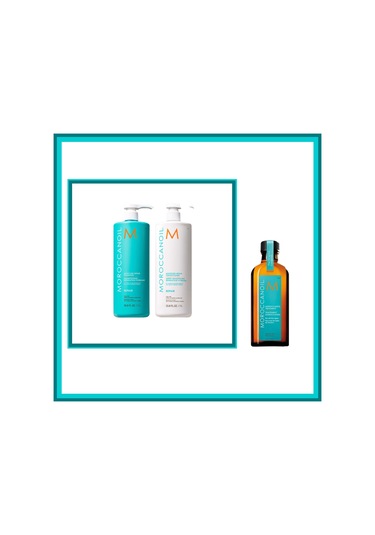 Moroccanoil Repair Şampoo 1 L + Repair Saç Kremi 1 L + Treatment Original 100 ML