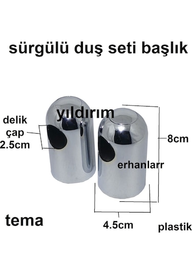 Tema Sürgülü Duş Seti Başlık Banyo Bataryası Sürgü Başlık Diğer