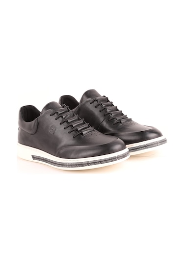 Lbr H1047 Erkek Deri Casual Ayakkabı Lacivert Siyah