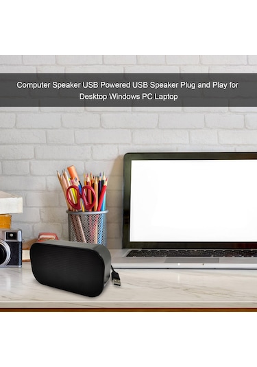 Yaozixa Siyah Usb Hoparlör - 3w Çift Hoparlörlü, 1.1m Kablolu, Taşınabilir Masaüstü Müzik Çaları