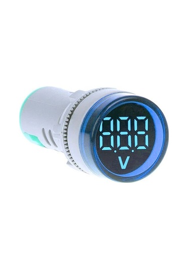 Momentum 22mm Voltmetre Sinyal Lambası 12-500VAC Mavi MB3-EV566