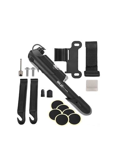 Vkemall Gıyo Bisiklet Lastik Tamir Seti: Presta-schrader Valfler İçin 120psı Mini Pompa, Tamir Tableti, Yama Ve Aksesuarlar