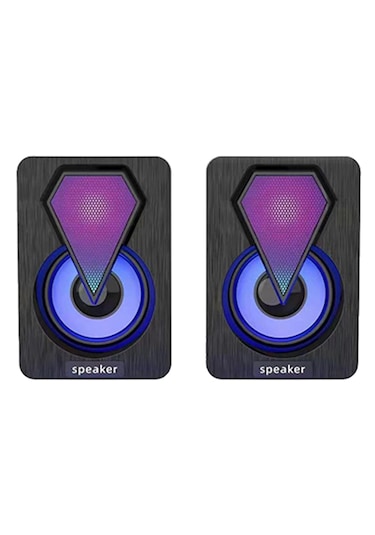 Leerfei Lf-1046 Rgb Led Mini Speaker 2 3 Watt Usb Hoparlör Seti