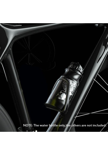 Youmex Spor Su Şişesi 650ml - Bisiklet, Yürüyüş, Kamp İçin - Pp+pe+pc Malzeme - Siyah-renkli - Isı Dayanıklı Siyah