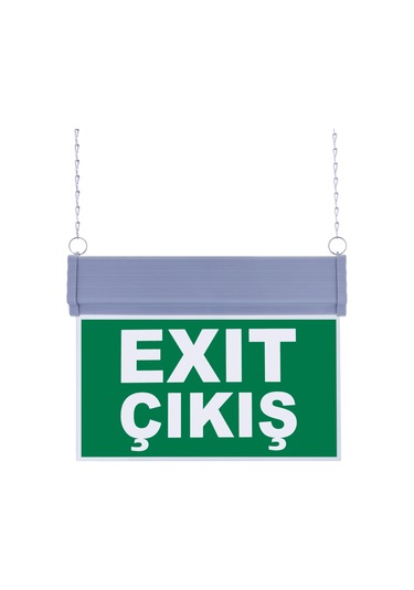 Sg051-d2 Çift Yönlü Acil Yönlendirme Armatürü Zincirli Exit Çıkış Yeşil