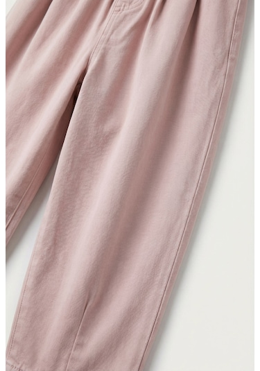 Magu Kız Çocuk Pamuklu Pembe Lastikli Bel Geniş Paça Pantolon