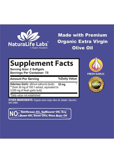 Odorles Garlıc 3000 Mg 120 Softgels
