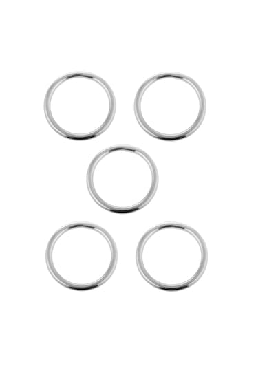 5'li Paslanmaz Krom Halka. Krom Halka 4mm Çap:30mm