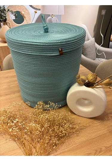 Victor Çok Amaçlı Düzenleyici Kapaklı Sepet,kapaklı Saksılık, Kapaklı Organizer 36x40 - Büyük Boy Mavi