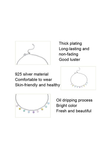 Sones Sct020 Gökkuşağı Aşk Gümüş Bileklik Gümüş Bileklik Çok Renkli