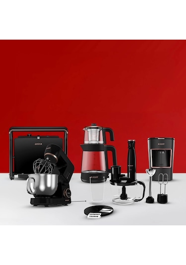 Arçelik Siyah Mutfak Makineli Resital Set Çok Renkli