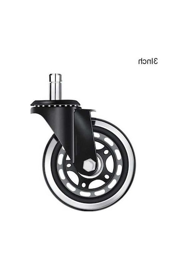 Pazly 3inç Ağır Ev Ofis Koltuğu Arabası Yedek Tekerlek, Metal Poliüretan, 300kg Yük Kapasitesine Sahip, Sessiz Ve Dayanıklı Diğer