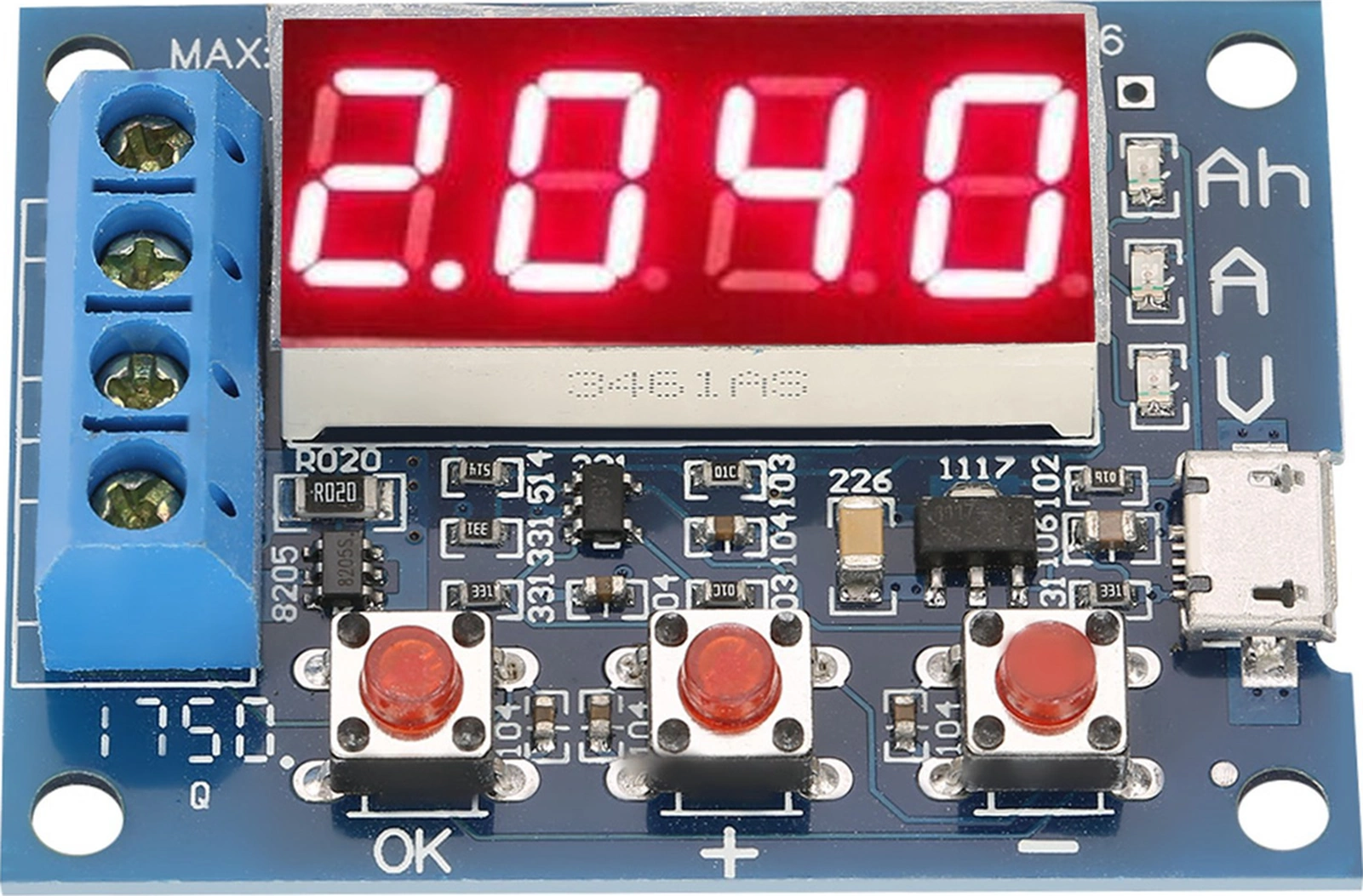 Tenfowee 1.2-12v Pil Kapasite Test Cihazı, Dış Yüklü Deşarj Tipi, 18650 Ve Diğerleri İçin Gerilim-akım Ölçümü Ana Kart + 2 Adet 5w7.5r Direnc