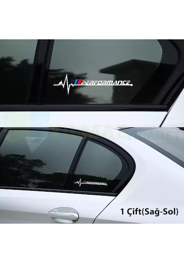 Bmw M Performance Kelebek Cam Sticker Etiket Yapıştırma 1 Çift