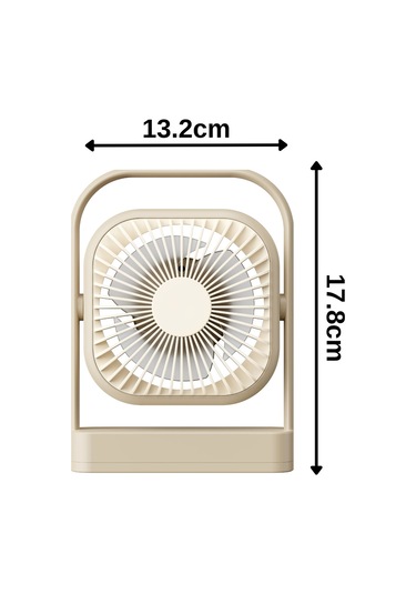 Taşınabilir Usb Şarjlı 3 Kademeli Masaüstü Fan Vantilatör Soğutucu Ys2551 Kahverengi Açık