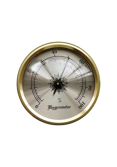North Humidor Puro Nem Saati Higrometre Gold 3.5 CM