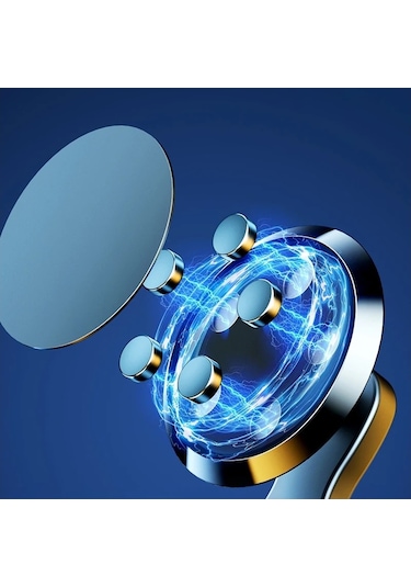 Mıknatıslı Yapışkanlı 360 Dereceli Telefon Tutacağı Tutucu Siyah Siyah
