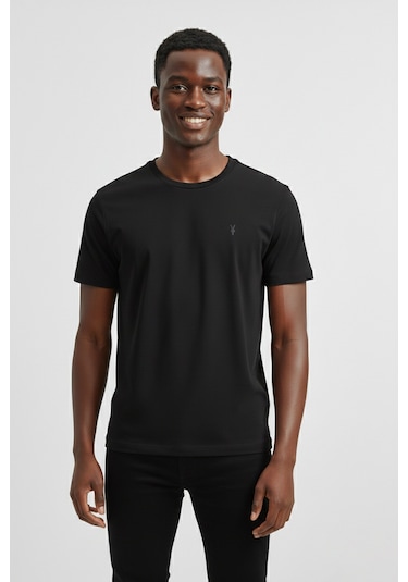 Erkek Standart-fit Bisiklet Yaka %100 Pamuk 4'lü Basic Tişört Paketi Kzk-102 Çok Renkli