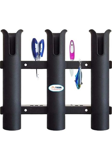 Novahub 3'lü Olta Desteği, 4 Parça Montaj Vida İle Dikey Monte, Yat/kano/bot İçin Olta Braketi Yeni Tasarım